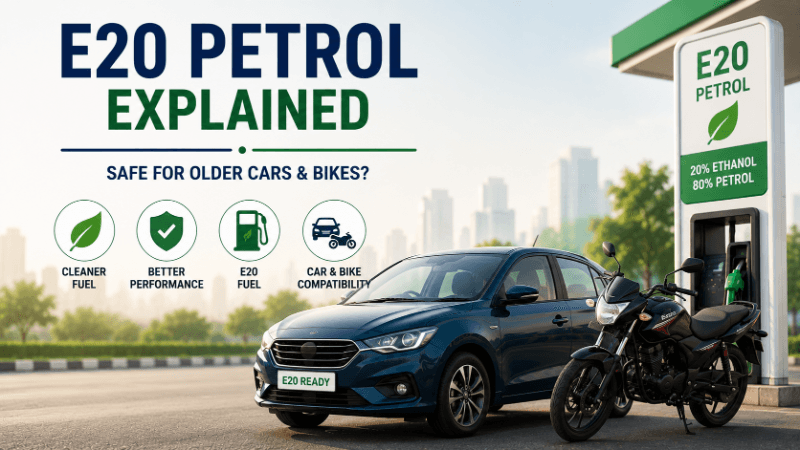 E20 Petrol Explained: Is It Safe for Older Cars and Bikes in India?