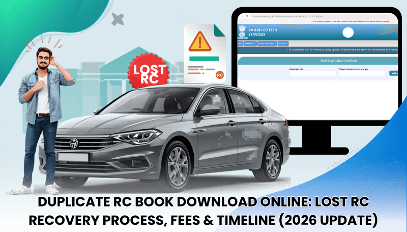 Duplicate RC Book Download Online: Lost RC Recovery Process, Fees & Timeline (2026 Update)